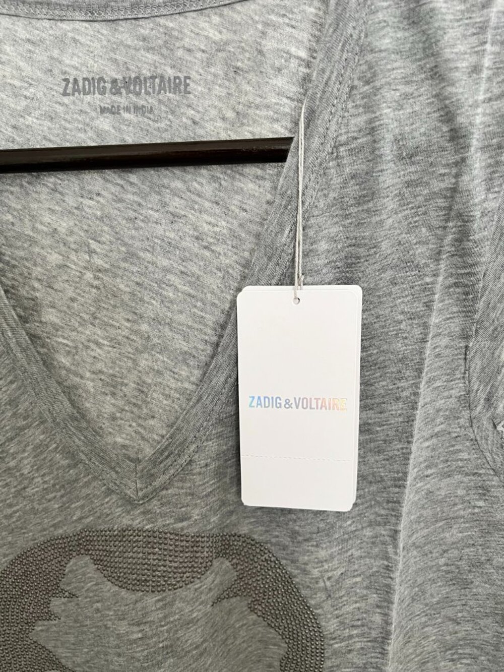 NWT - Zadig & Voltaire Brooklyn Strass T-shirts - Grey๐ฉถ - Picture 5 of 6